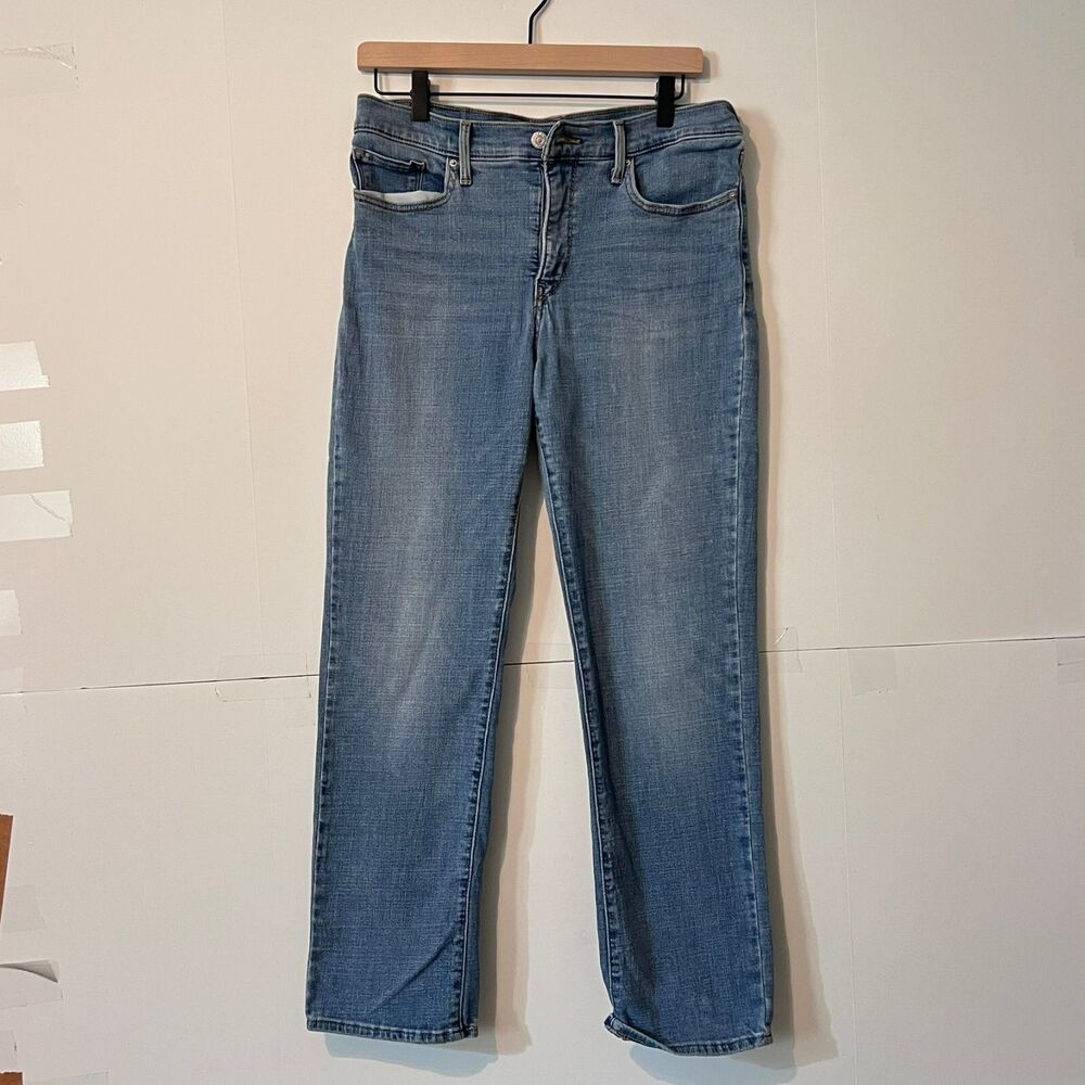 Levis Womens Riveted Jeans Size 31 Medium Blue Shaping Straight Pants